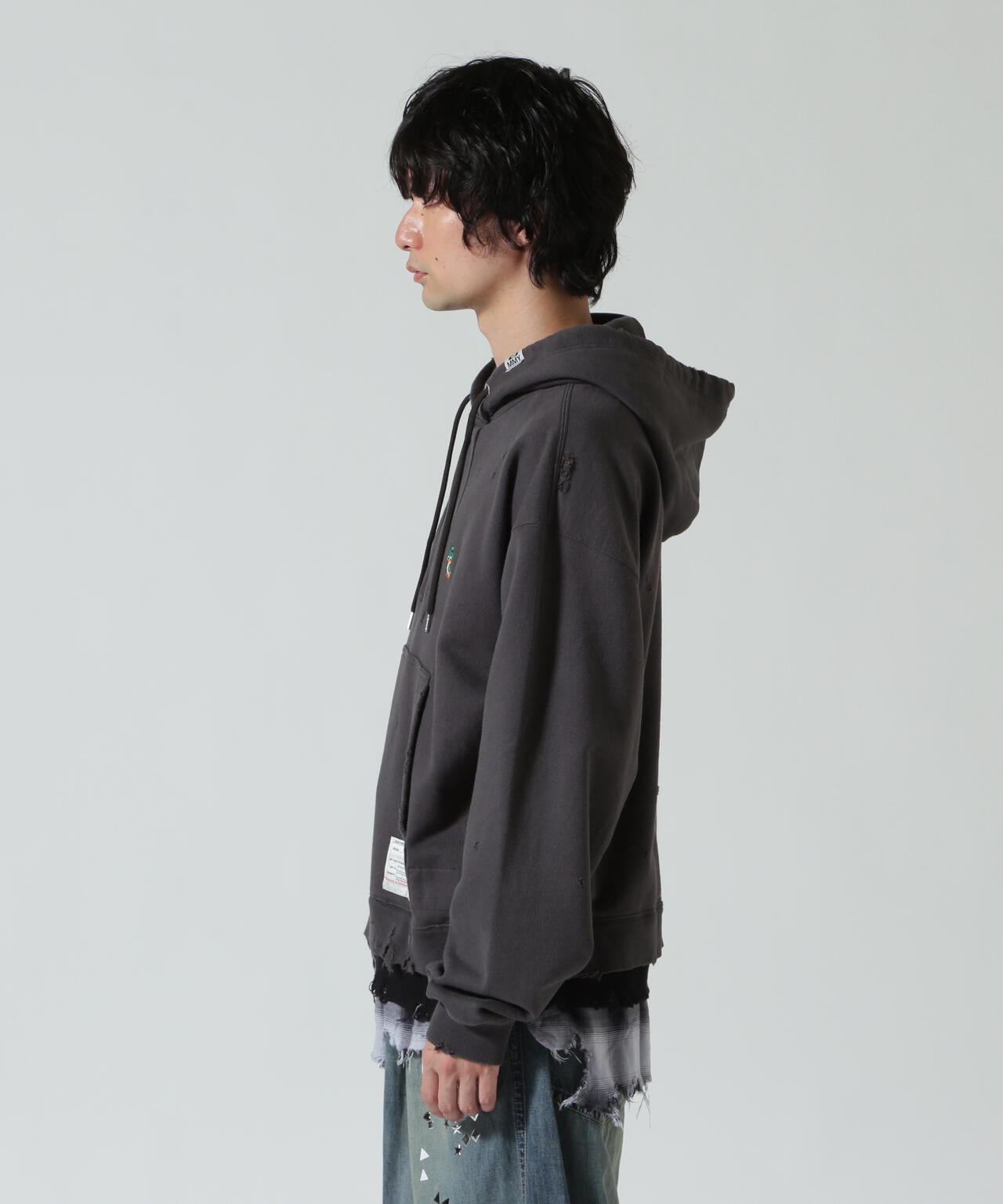Maison MIHARAYASUHIRO/メゾン ミハラヤスヒロ/TRIPLE LAYERED HALF ZIP HOODIE