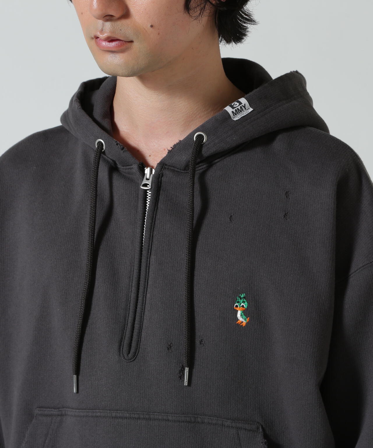 Maison MIHARAYASUHIRO/メゾン ミハラヤスヒロ/TRIPLE LAYERED HALF ZIP HOODIE