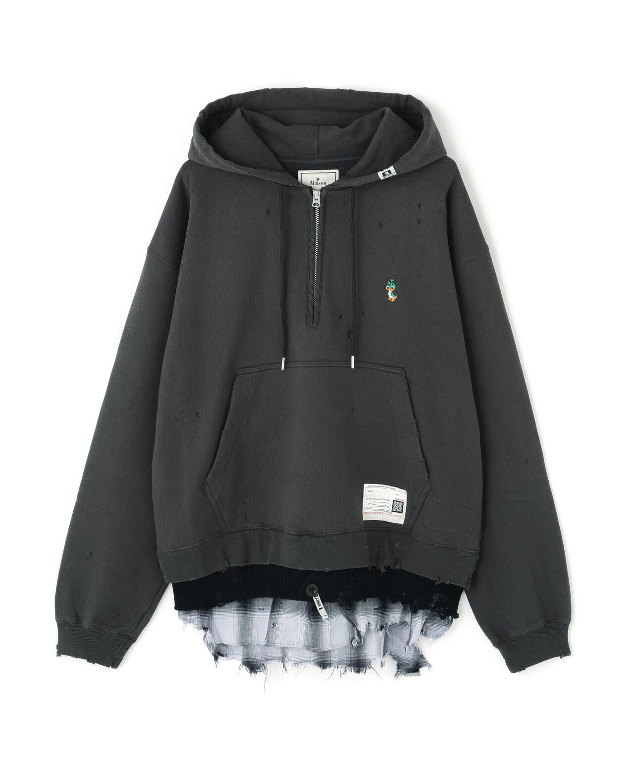 Maison MIHARAYASUHIRO/メゾン ミハラヤスヒロ/TRIPLE LAYERED HALF ZIP HOODIE