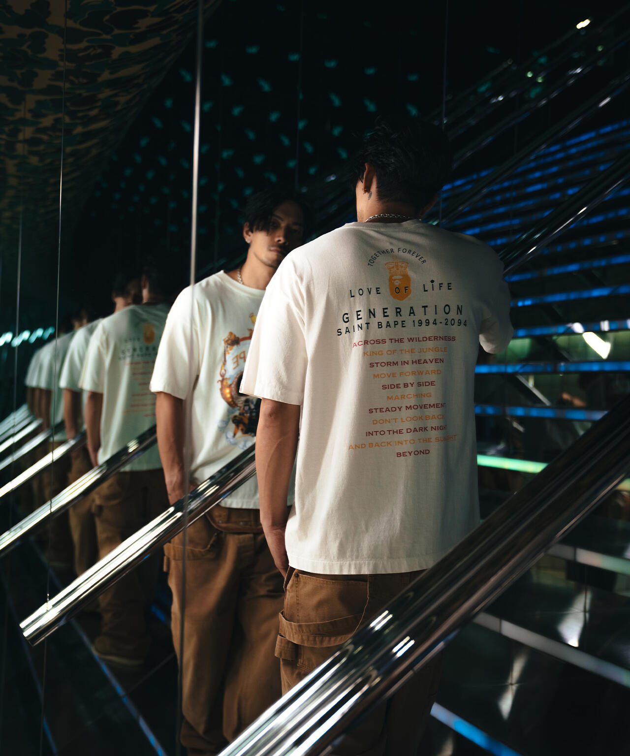 SAINT MICHAEL/セントマイケル/BAPE_SS TEE/GENERATION/WHITE