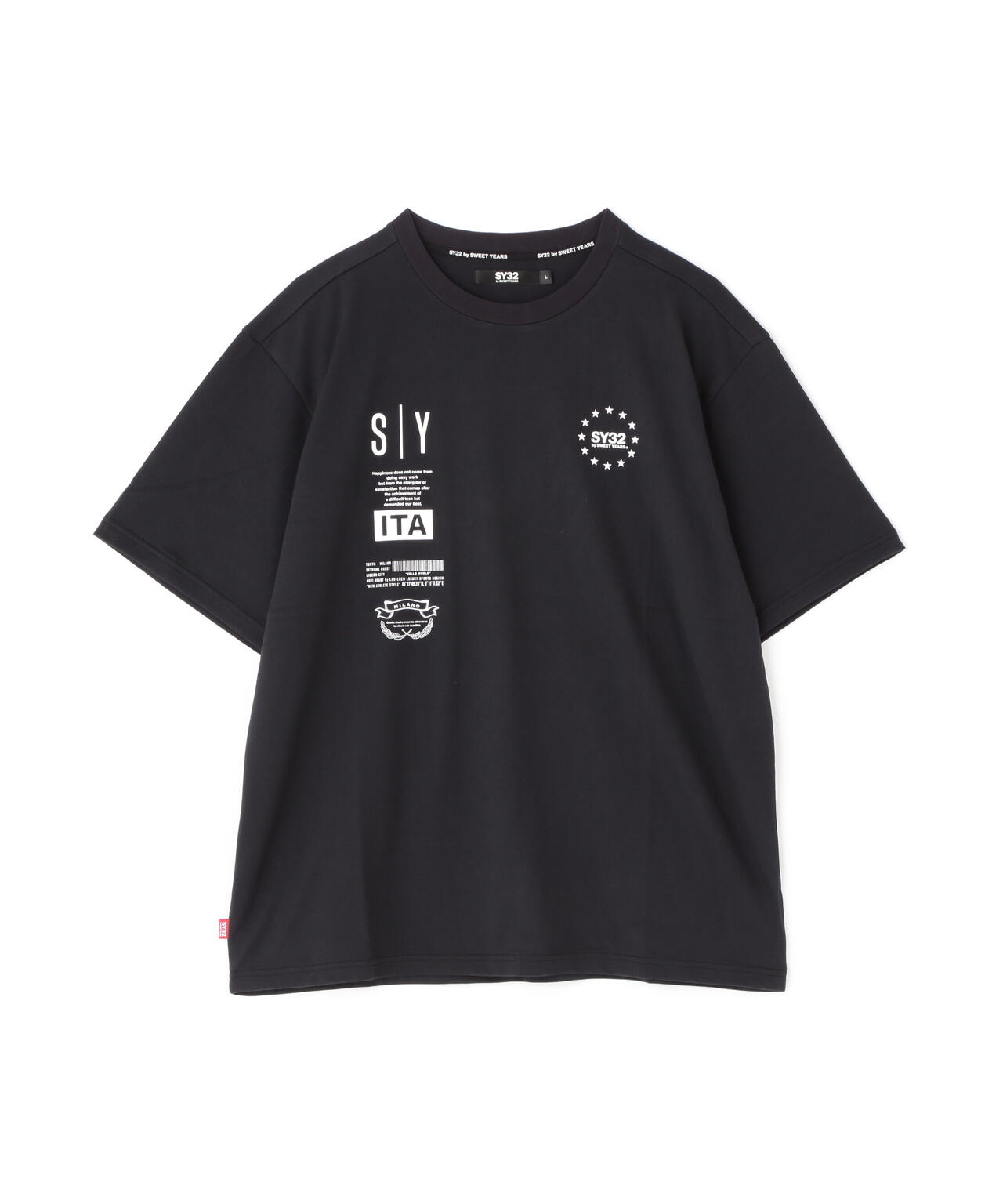 SY32 by SWEET YEARS/エスワイサーティトゥ バイ スィートイヤーズ/MULTI LOGO GRAPHIC TEE
