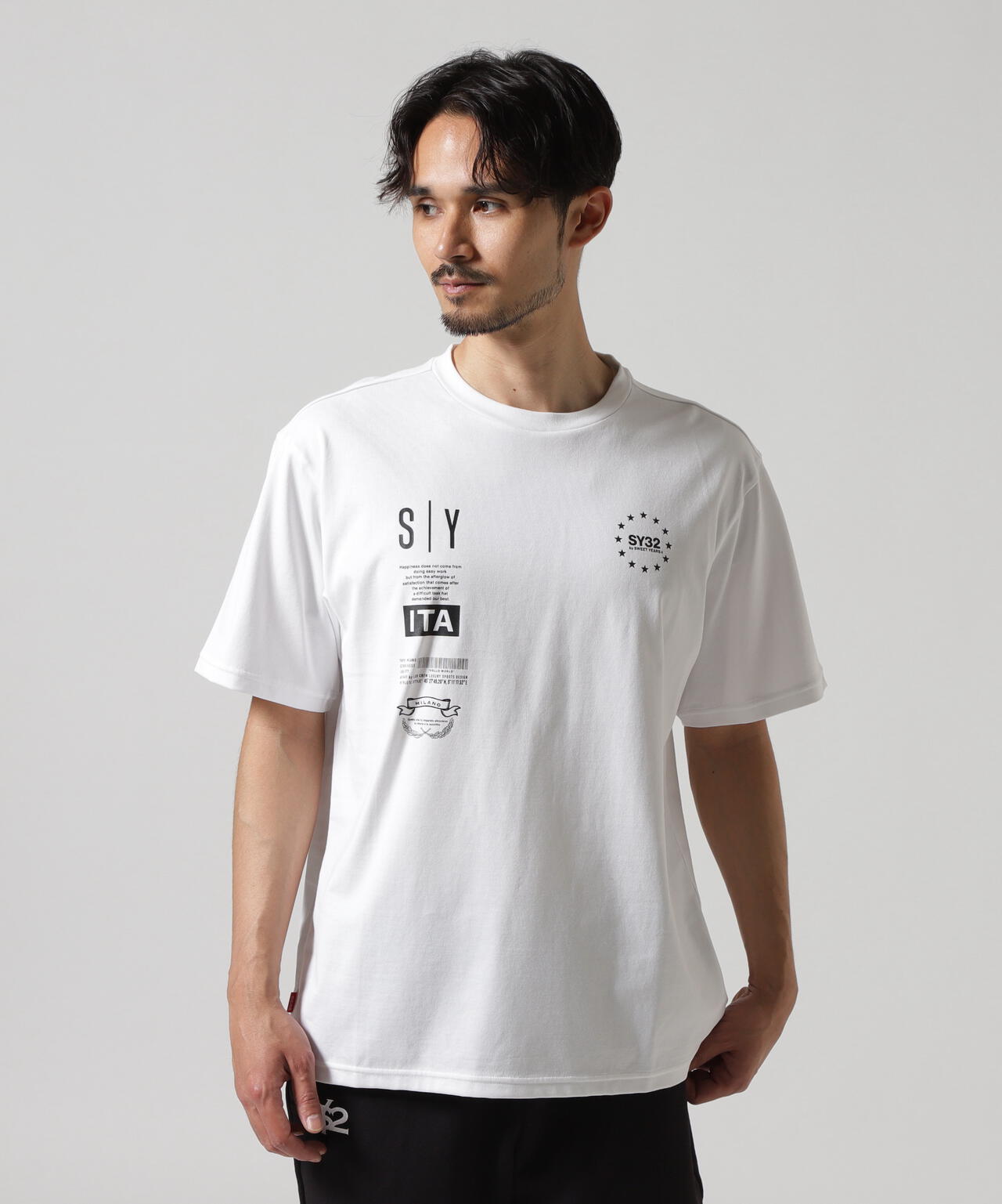 SY32 by SWEET YEARS/エスワイサーティトゥ バイ スィートイヤーズ/MULTI LOGO GRAPHIC TEE