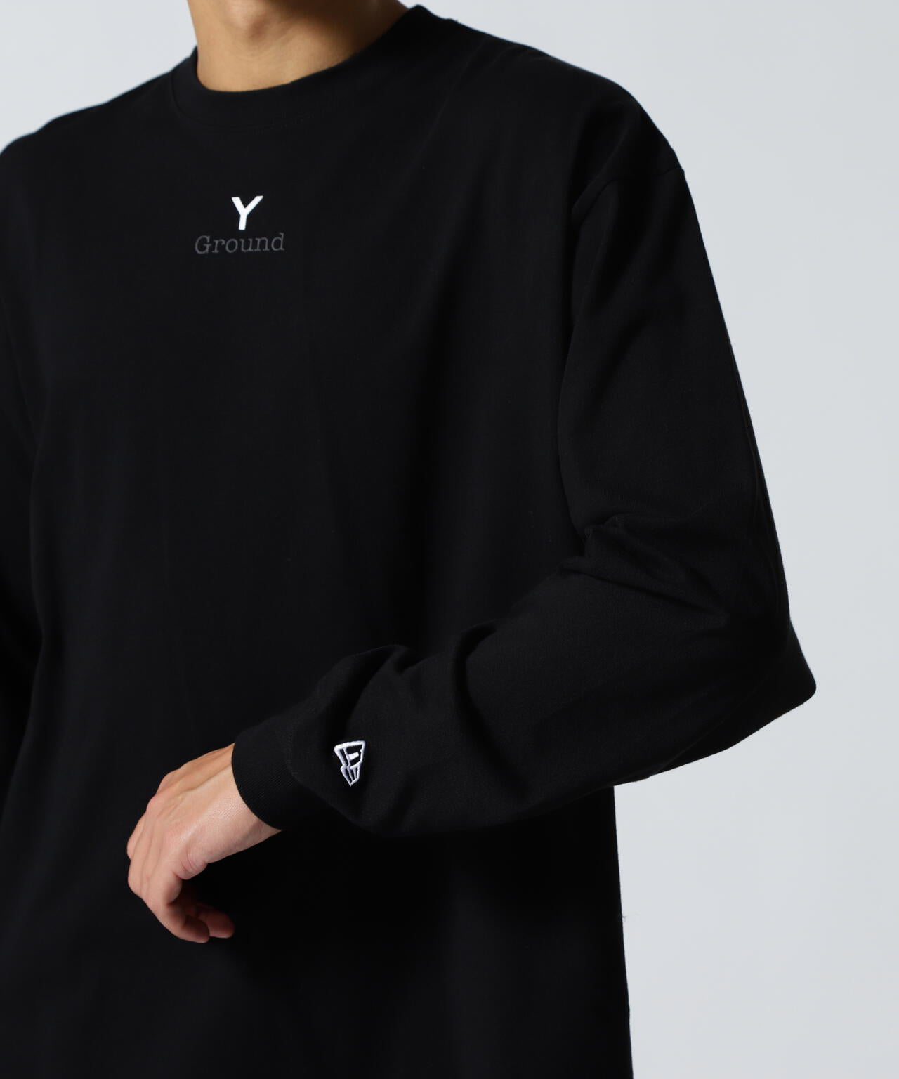 Ground Y×NEW ERA /LOGO OVERSIZED PERFORMANCE LS TEE