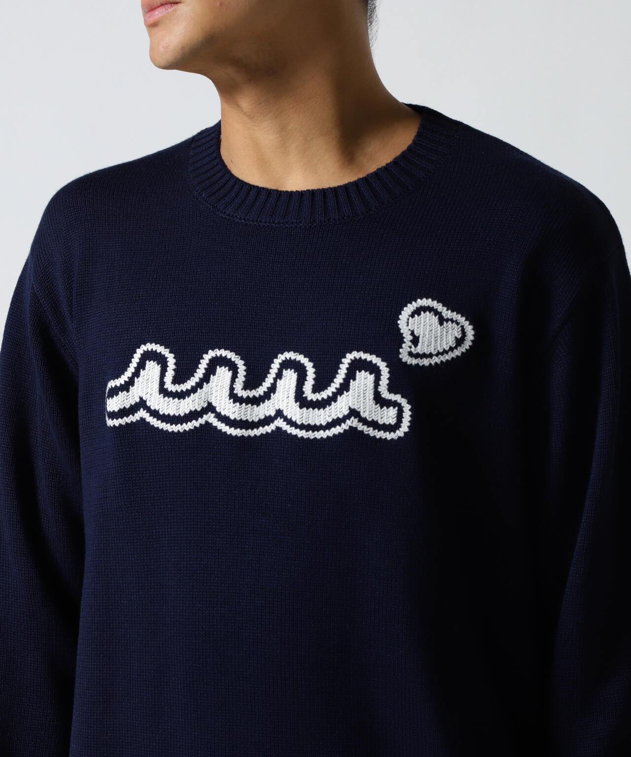 muta MARINE/ムータ マリン/別注 WAVE CREW KNIT
