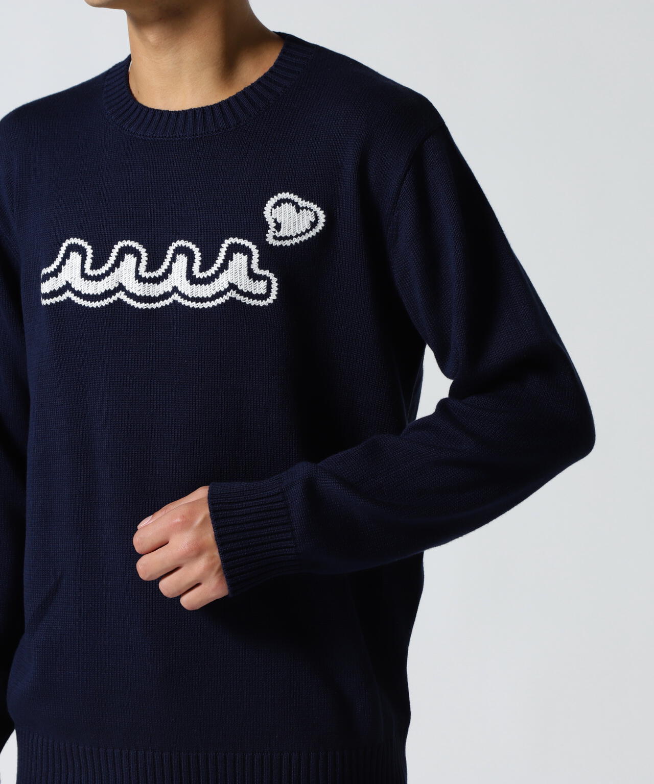 muta MARINE/ムータ マリン/別注 WAVE CREW KNIT