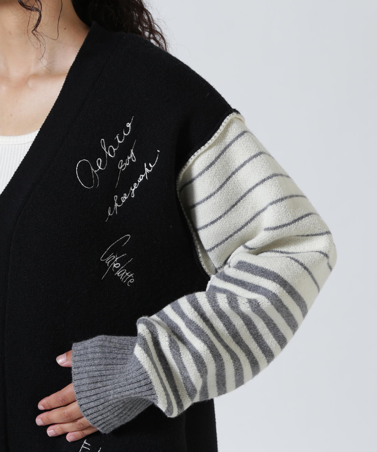AULA AILA/アウラアイラ/MESSAGE LOGO CARDIGAN