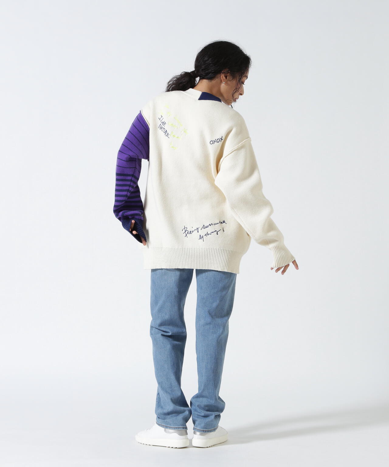 AULA AILA/アウラアイラ/MESSAGE LOGO CARDIGAN
