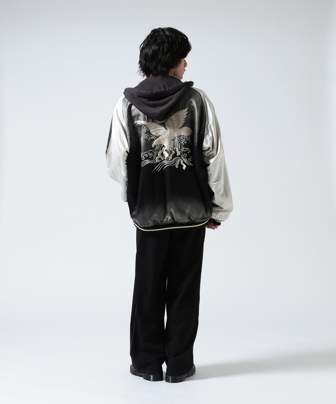 Maison MIHARAYASUHIRO/Reversible Hoodie Layered Souvenir Jacket