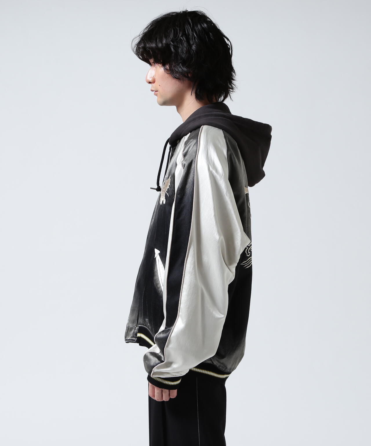 Maison MIHARAYASUHIRO/Reversible Hoodie Layered Souvenir Jacket