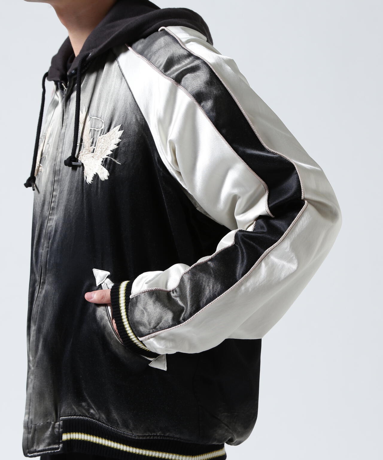 Maison MIHARAYASUHIRO/Reversible Hoodie Layered Souvenir Jacket