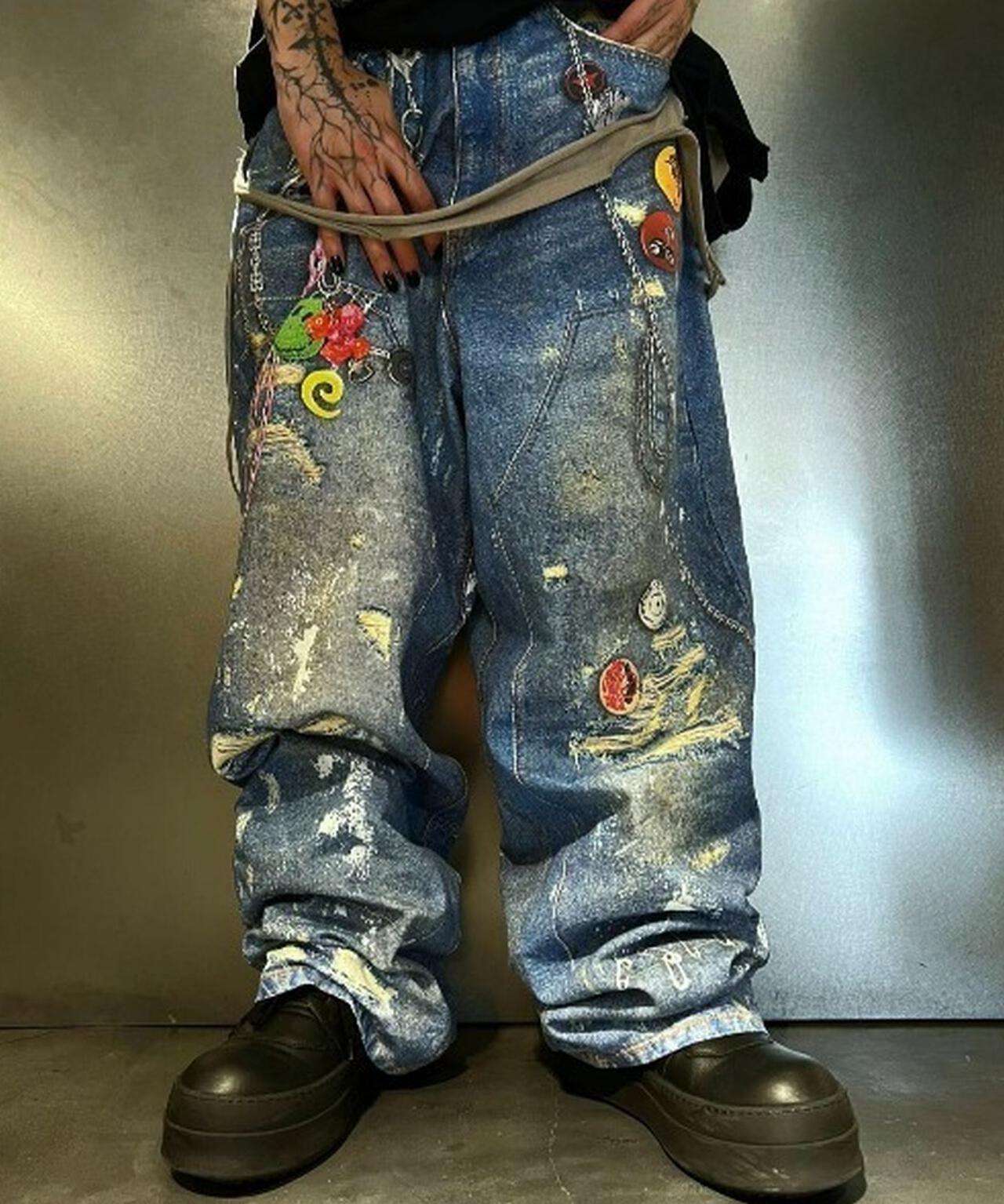 FR(13)NDS/フレンズ/TROMPEL'OEIL DENIM PANTS