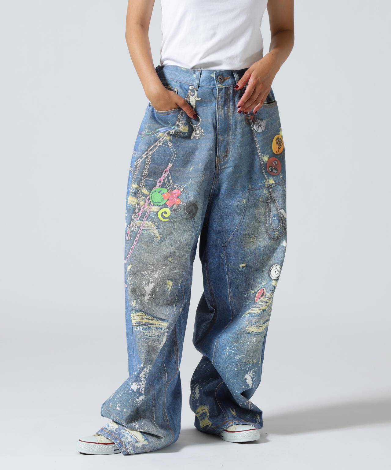 FR(13)NDS/フレンズ/TROMPEL'OEIL DENIM PANTS