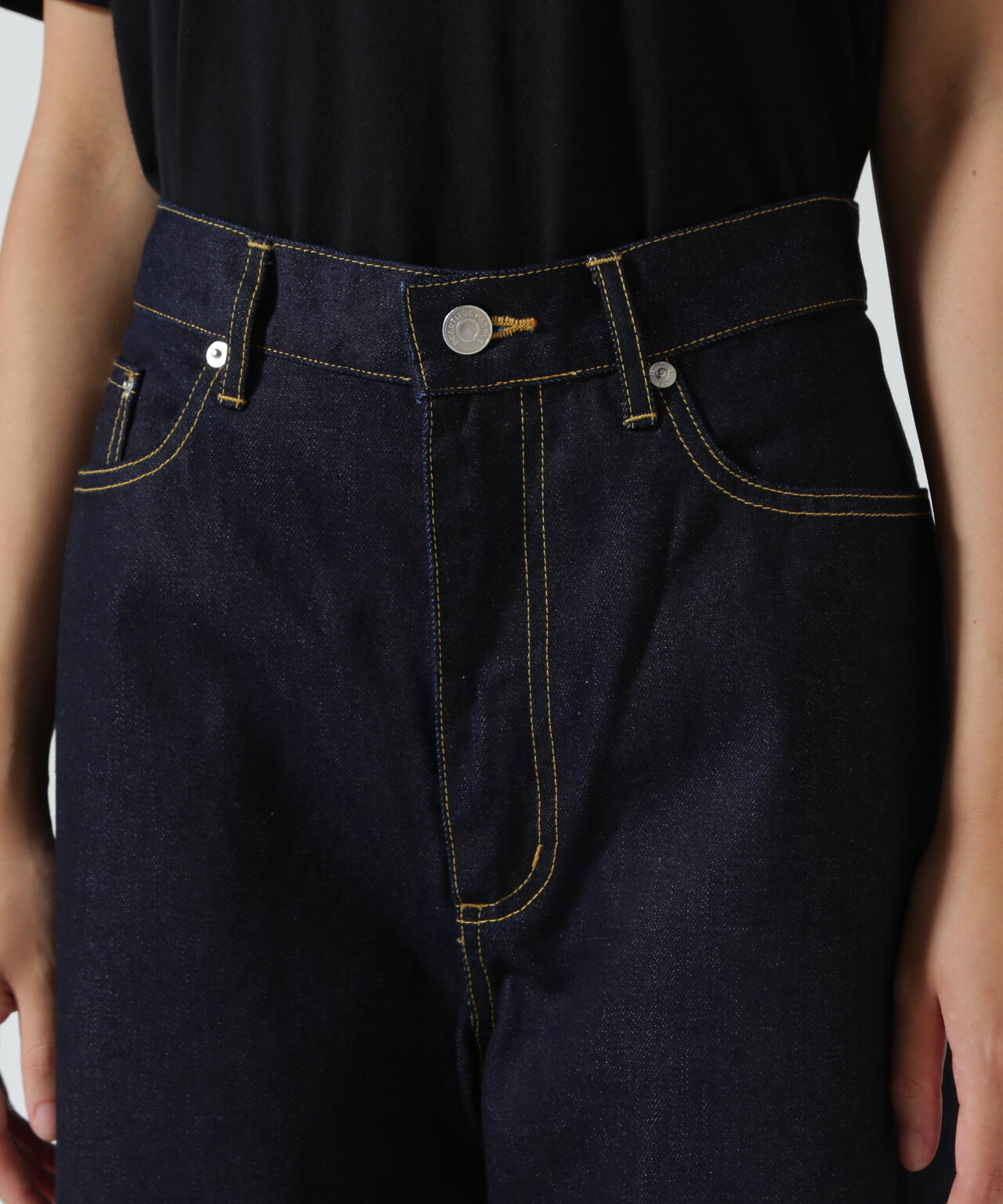 beautiful people/ビューティフルピープル/selvedge denim flip hem pants