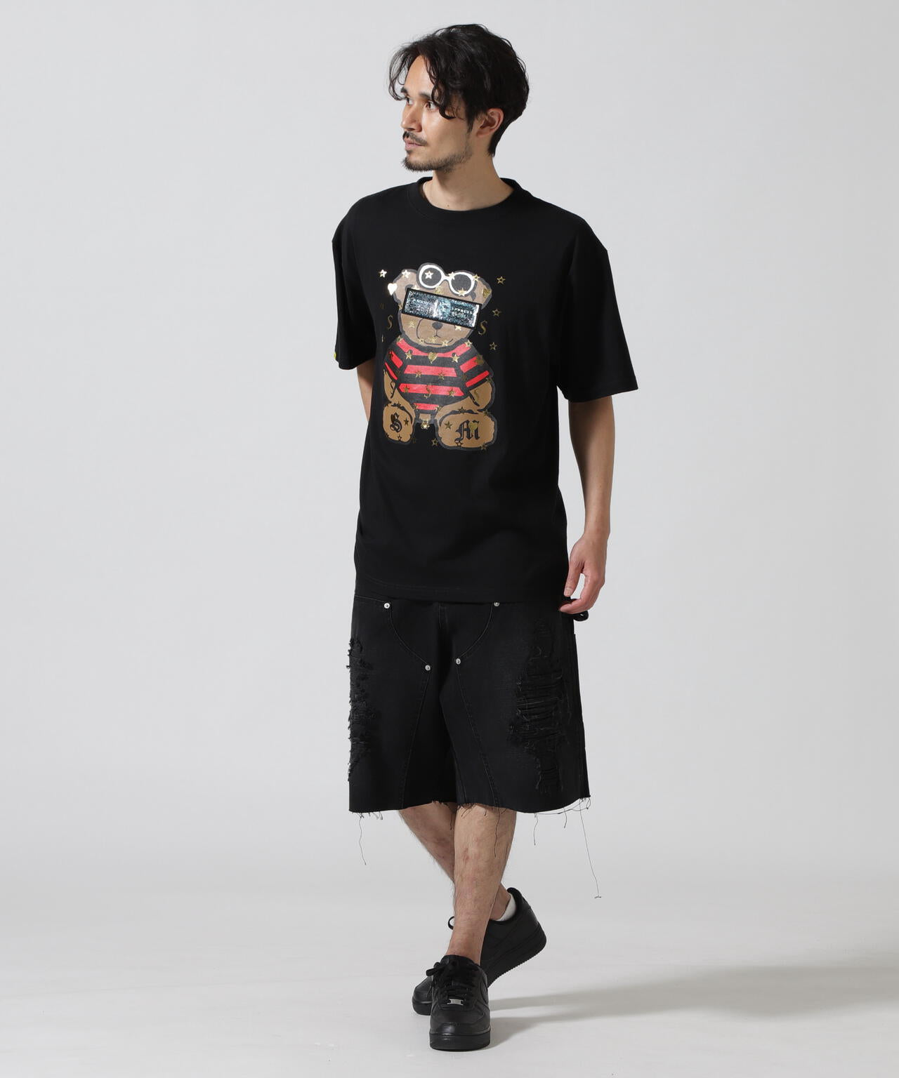 STUD MUFFIN/スタッドマフィン/BEAR シークイン SS TEE