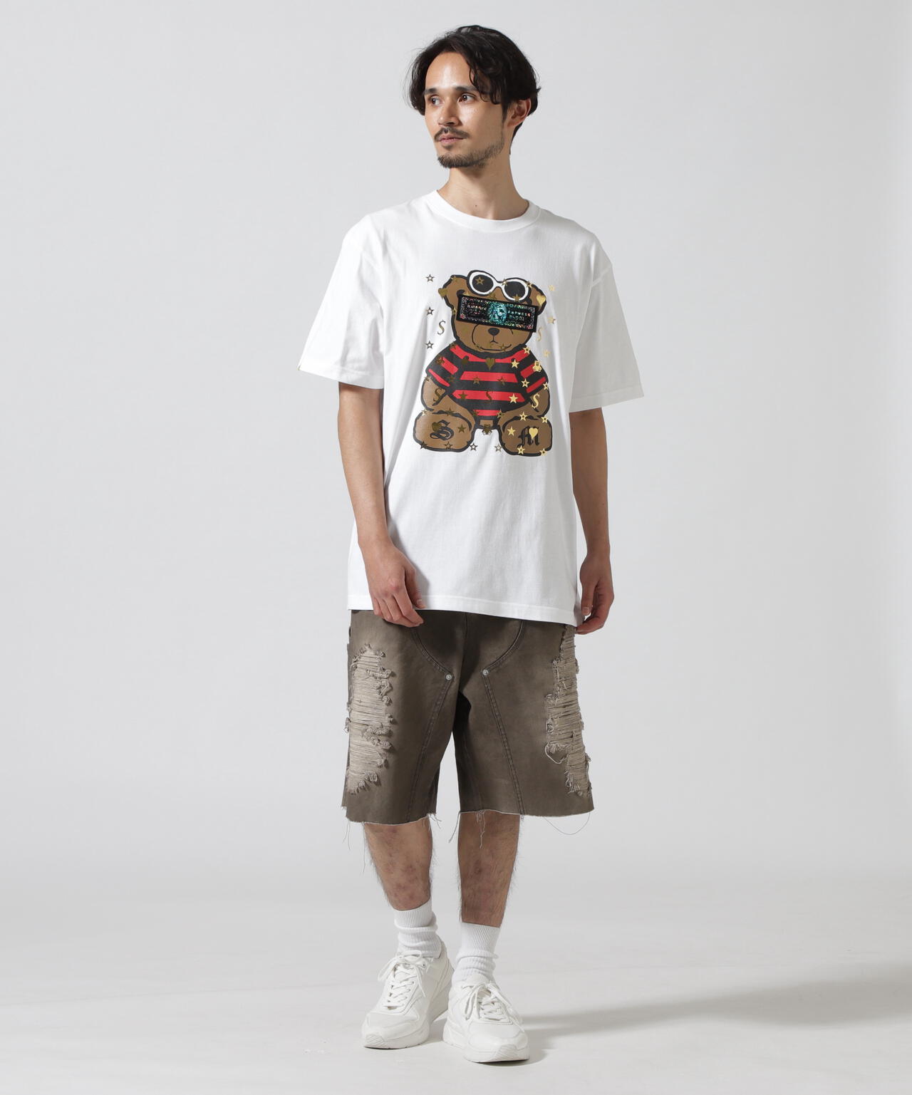 STUD MUFFIN/スタッドマフィン/BEAR シークイン SS TEE
