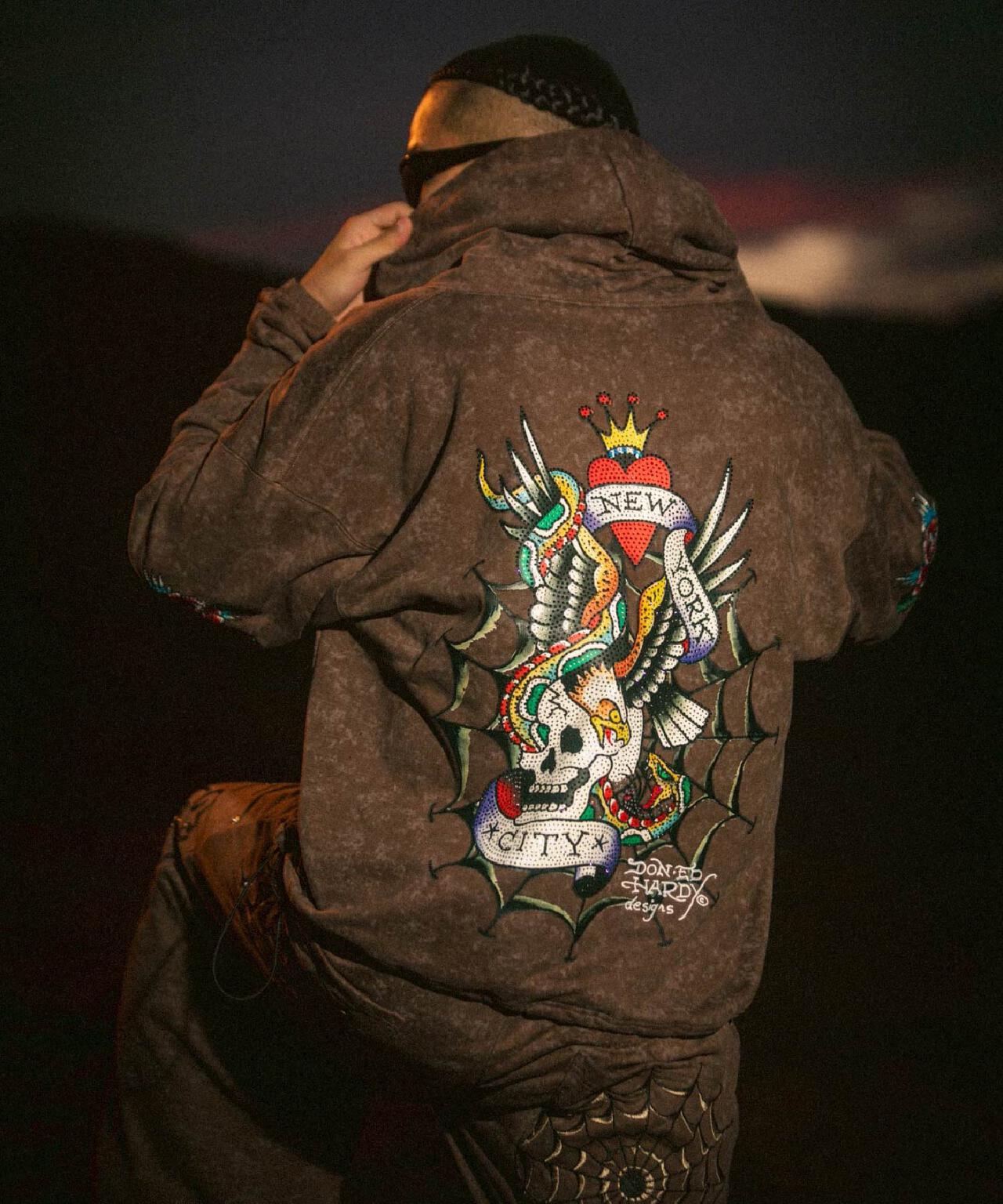 FR(13)NDS × Ed Hardy/フレンズ × エド・ハーディ/コラボジップフーディ