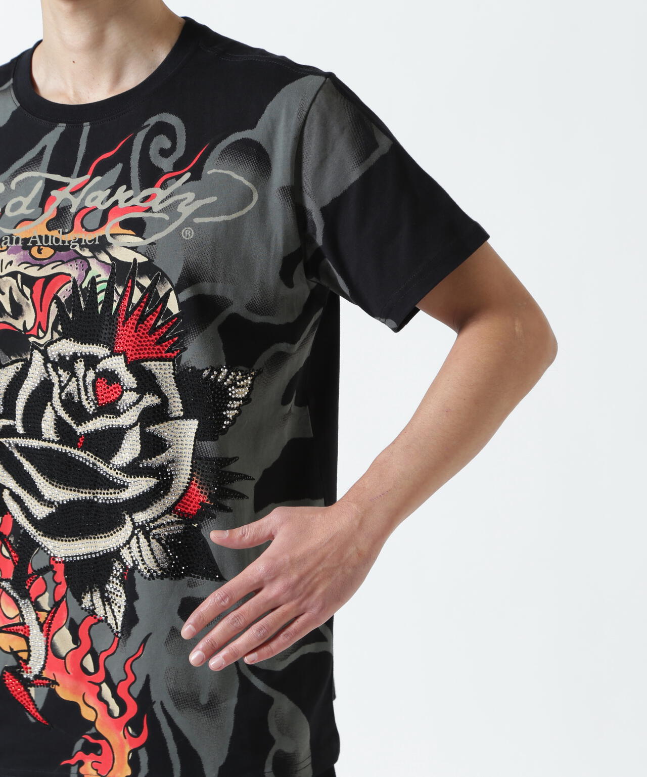 Ed Hardy/エド ハーディー/ECST SS TEE_ROSE