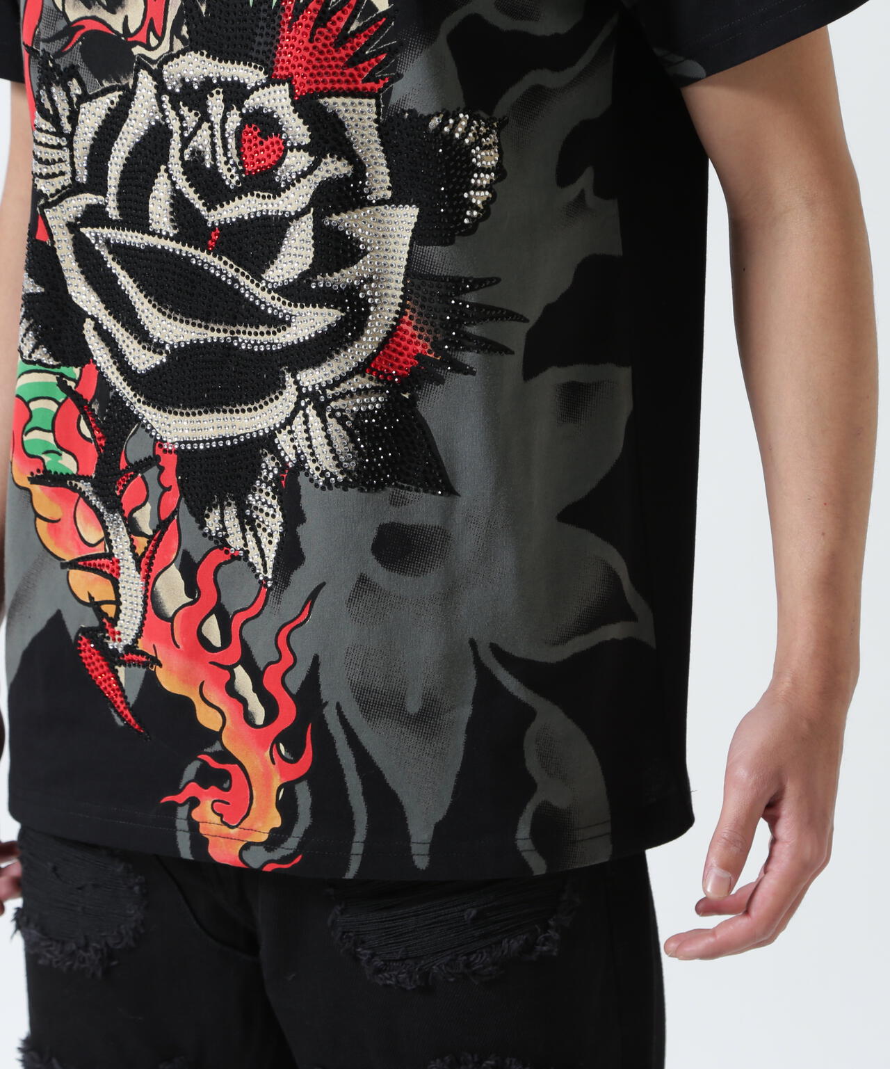 Ed Hardy/エド ハーディー/ECST SS TEE_ROSE