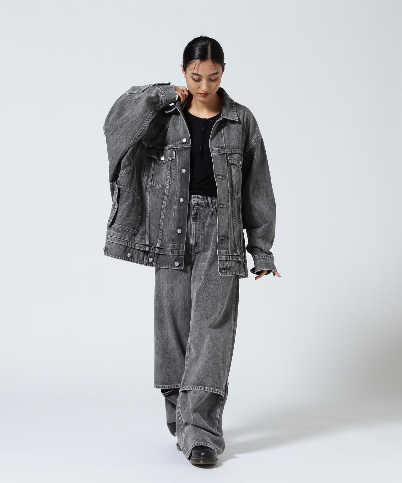beautiful peopl/ビューティフルピープル/selvedge denim flip hem pants