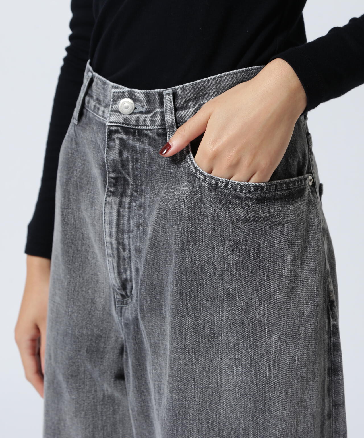 beautiful peopl/ビューティフルピープル/selvedge denim flip hem pants