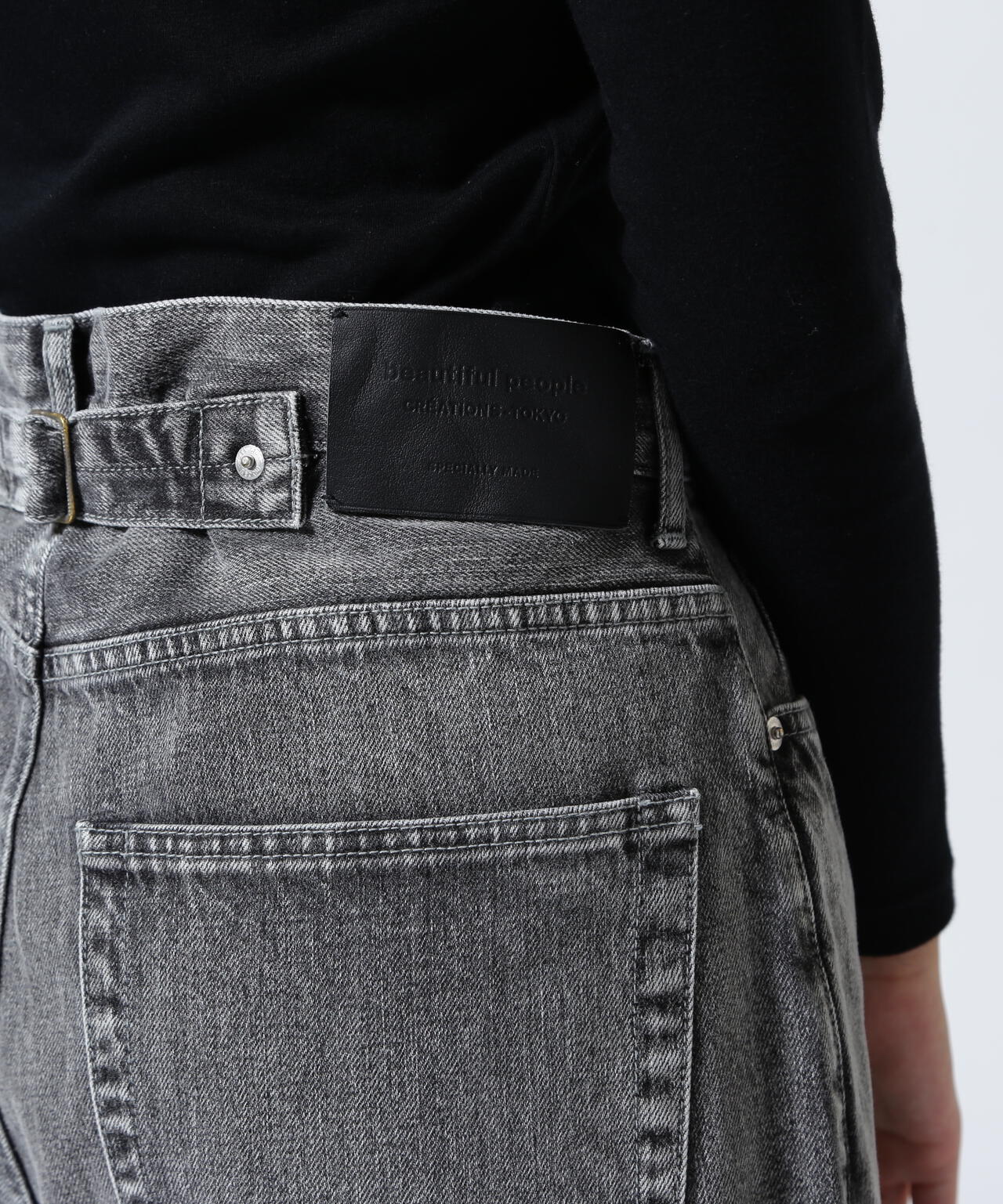 beautiful peopl/ビューティフルピープル/selvedge denim flip hem pants
