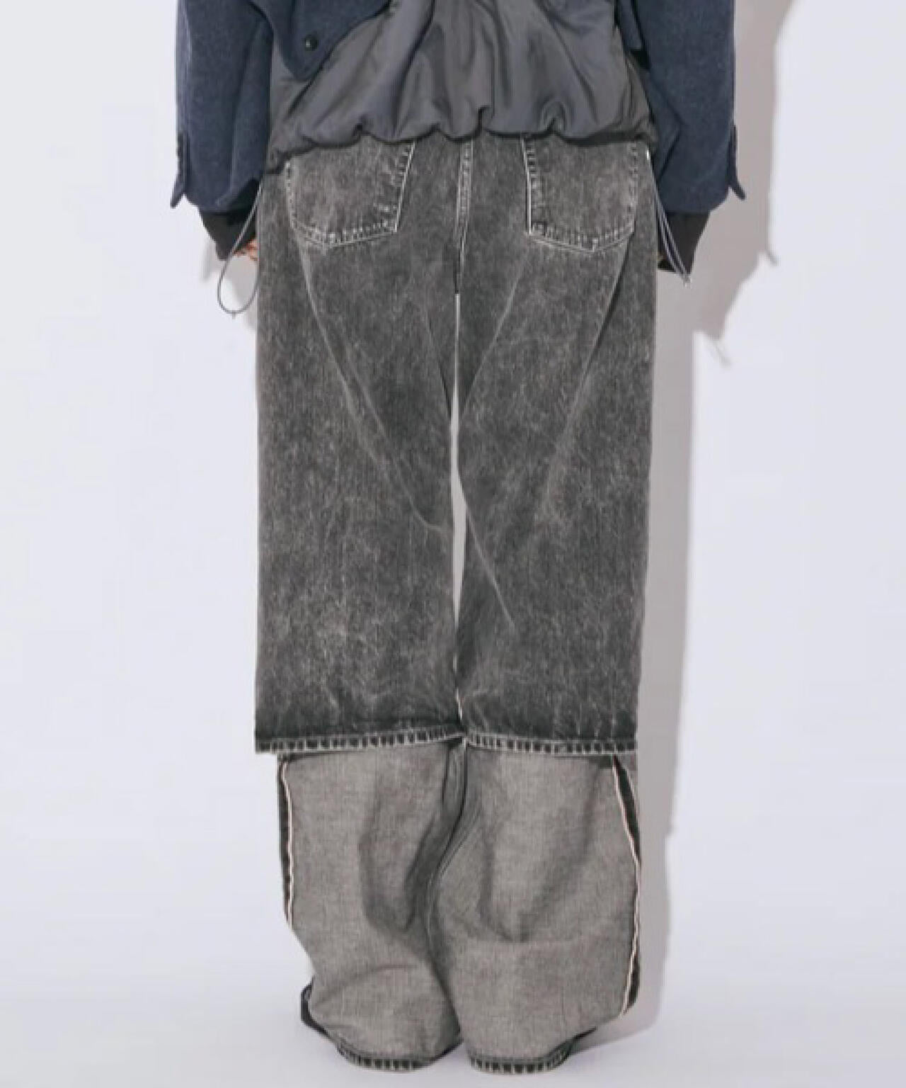 beautiful peopl/ビューティフルピープル/selvedge denim flip hem pants