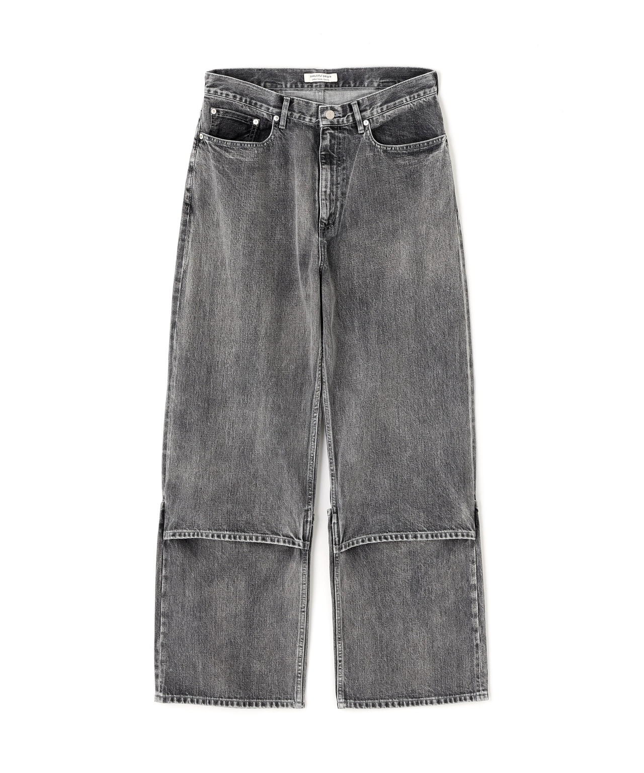 beautiful peopl/ビューティフルピープル/selvedge denim flip hem pants