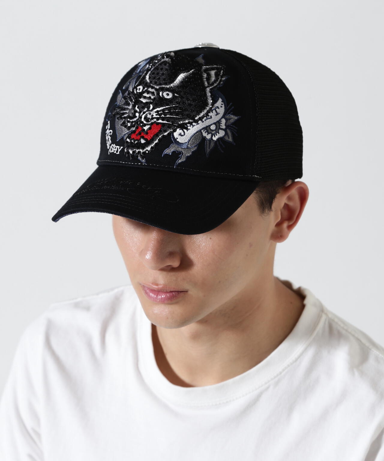 Ed Hardy/エド ハーディー/ED HARDY LEOPARD R-STONE CAP