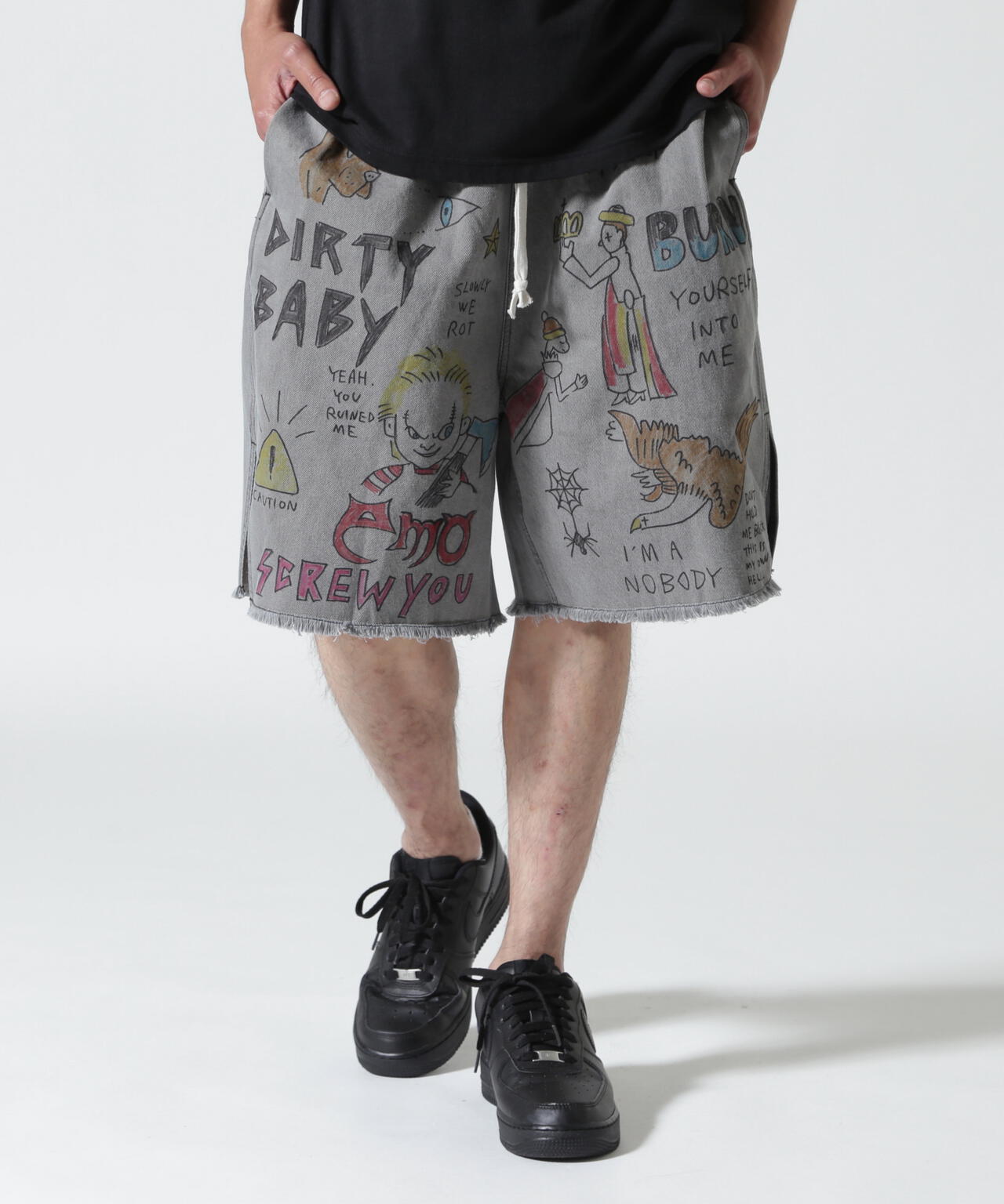 guernika/ゲルニカ/All painted denim short pants