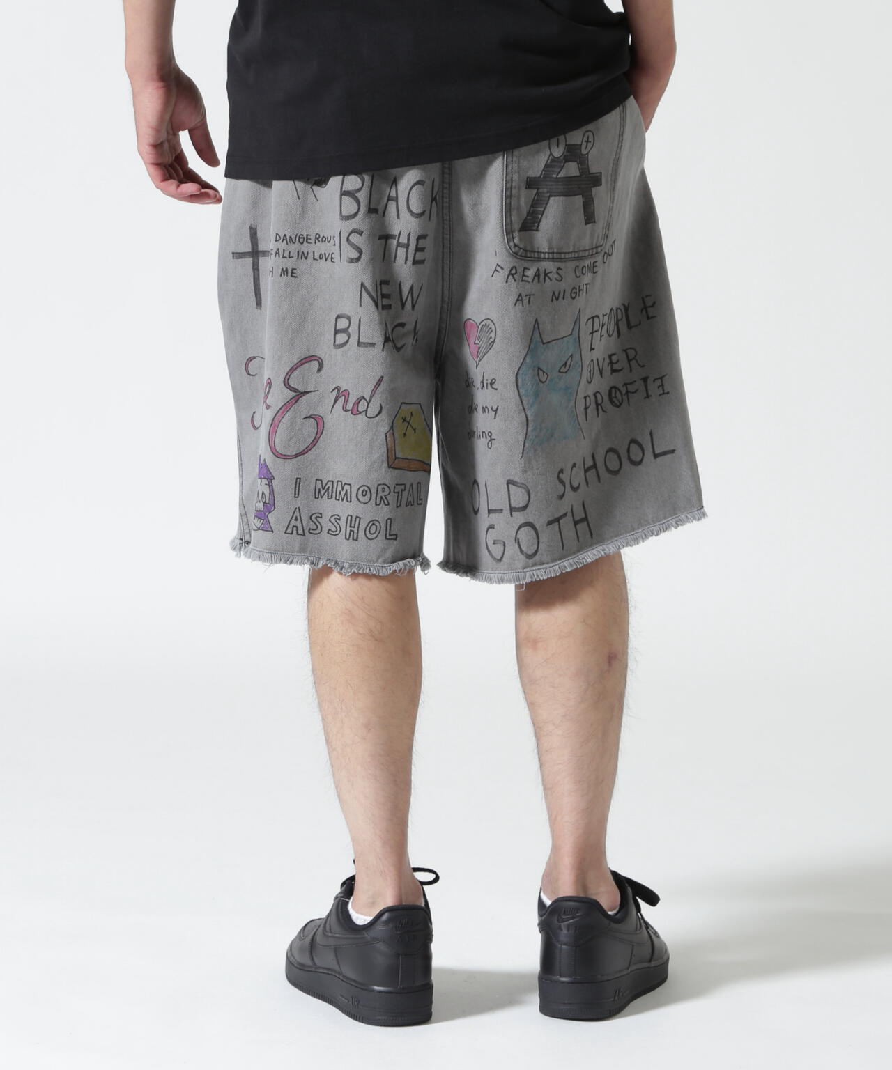guernika/ゲルニカ/All painted denim short pants
