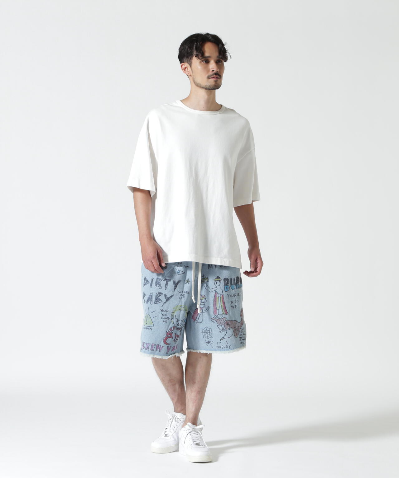 guernika/ゲルニカ/All painted denim short pants