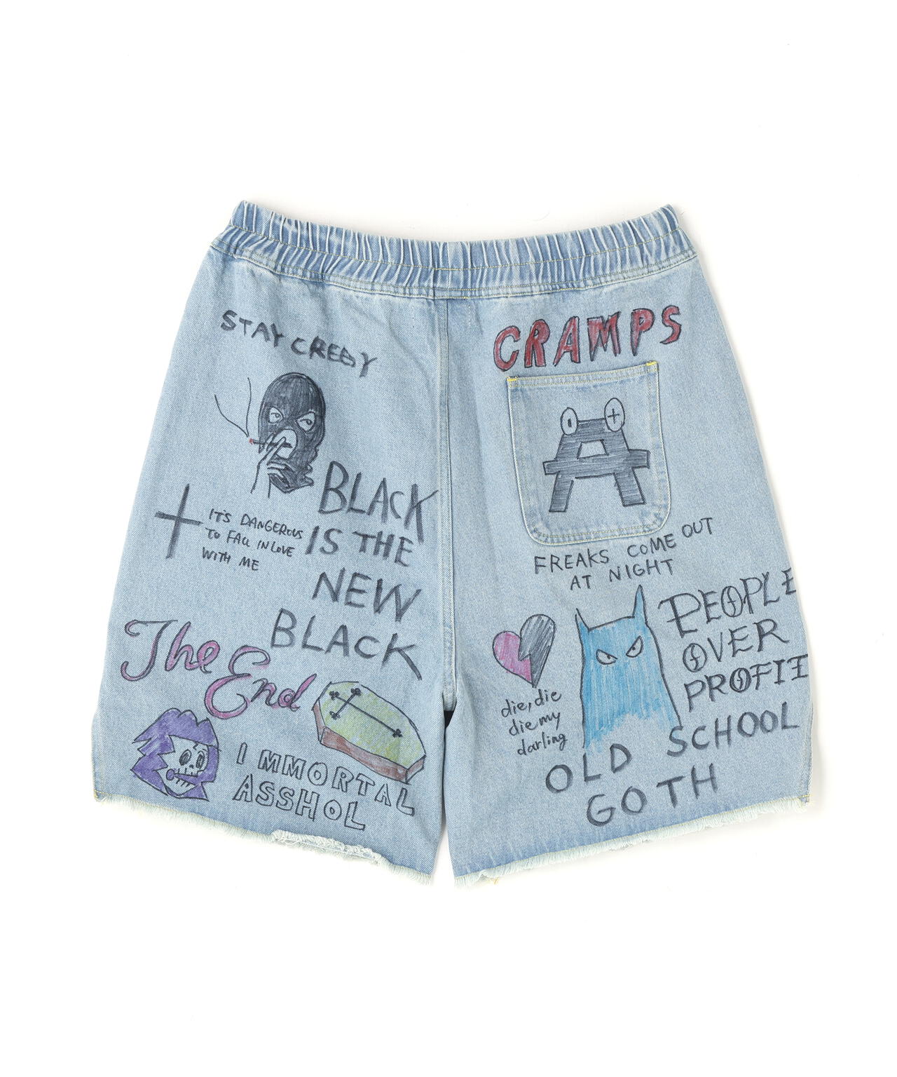 guernika/ゲルニカ/All painted denim short pants