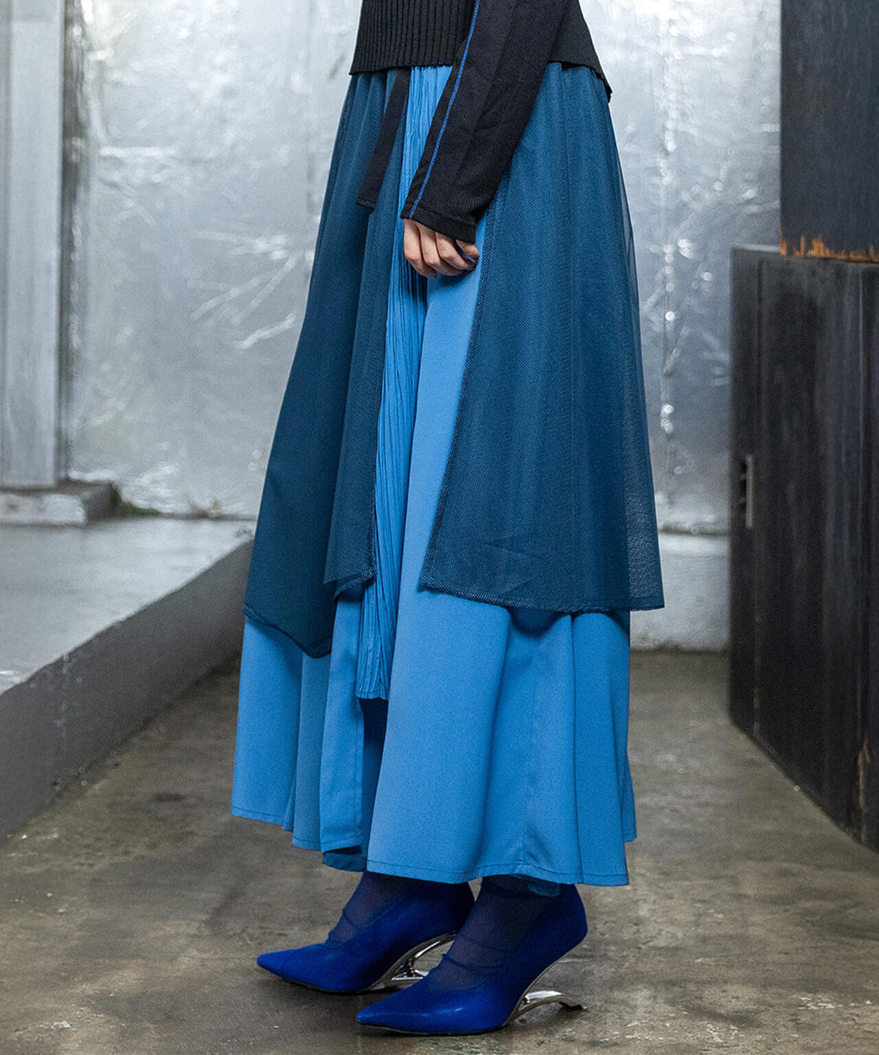 AULA AILA/アウラアイラ/LAYERED TULLE SET SKIRT