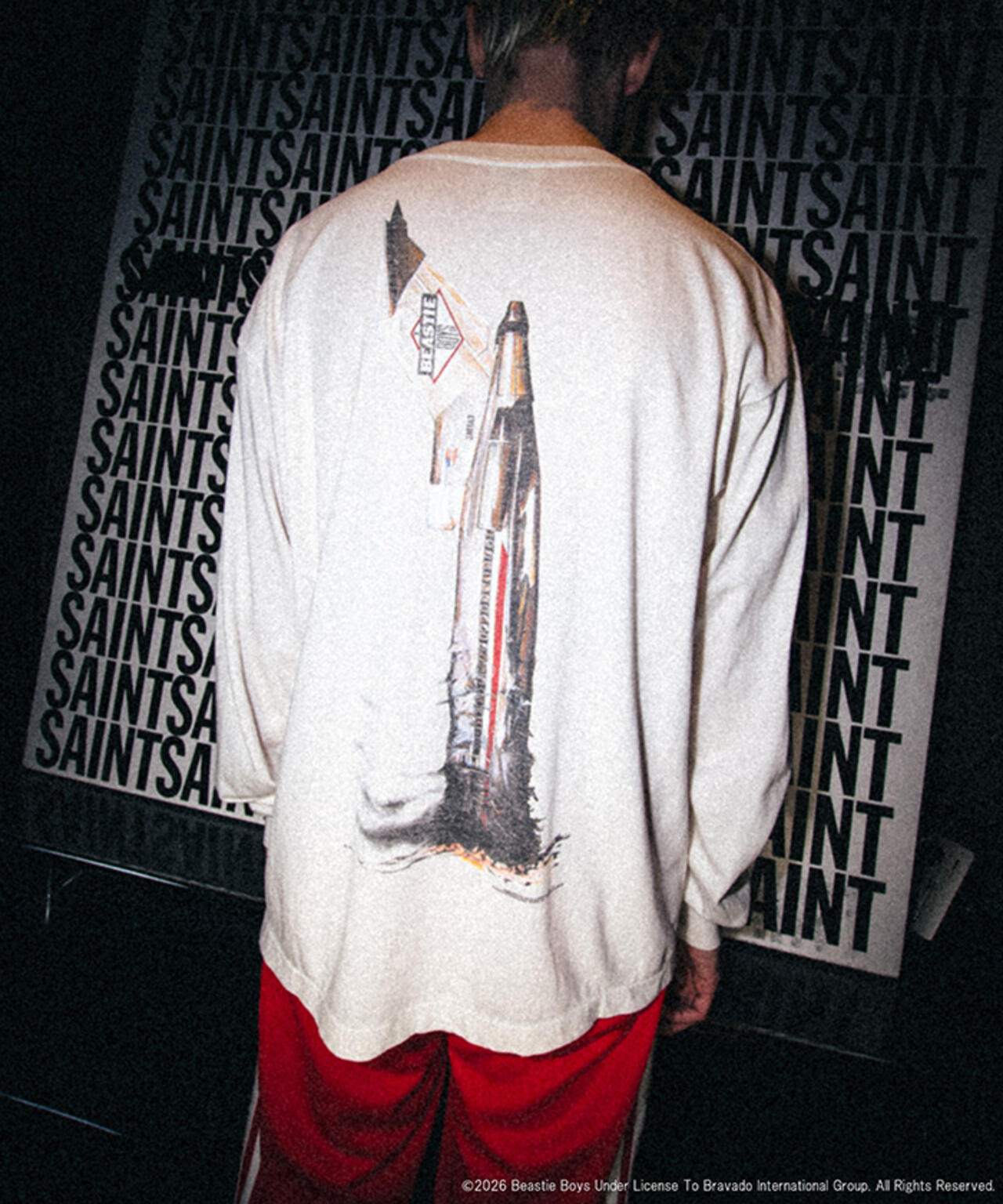 SAINT MICHAEL/セントマイケル/BTB_LS T-SHIRT /BEASTIEBOYS/WHITE