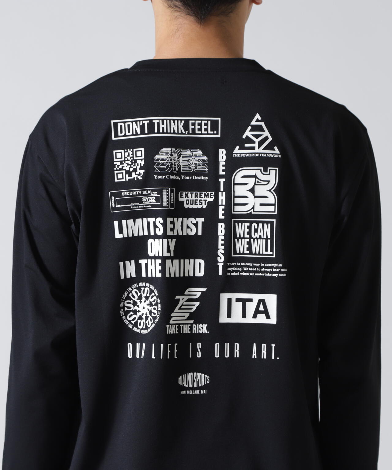 SY32 by SWEET YEARS /エスワイサーティトゥ バイ スィートイヤーズ/MULTI LOGO L/S TEE