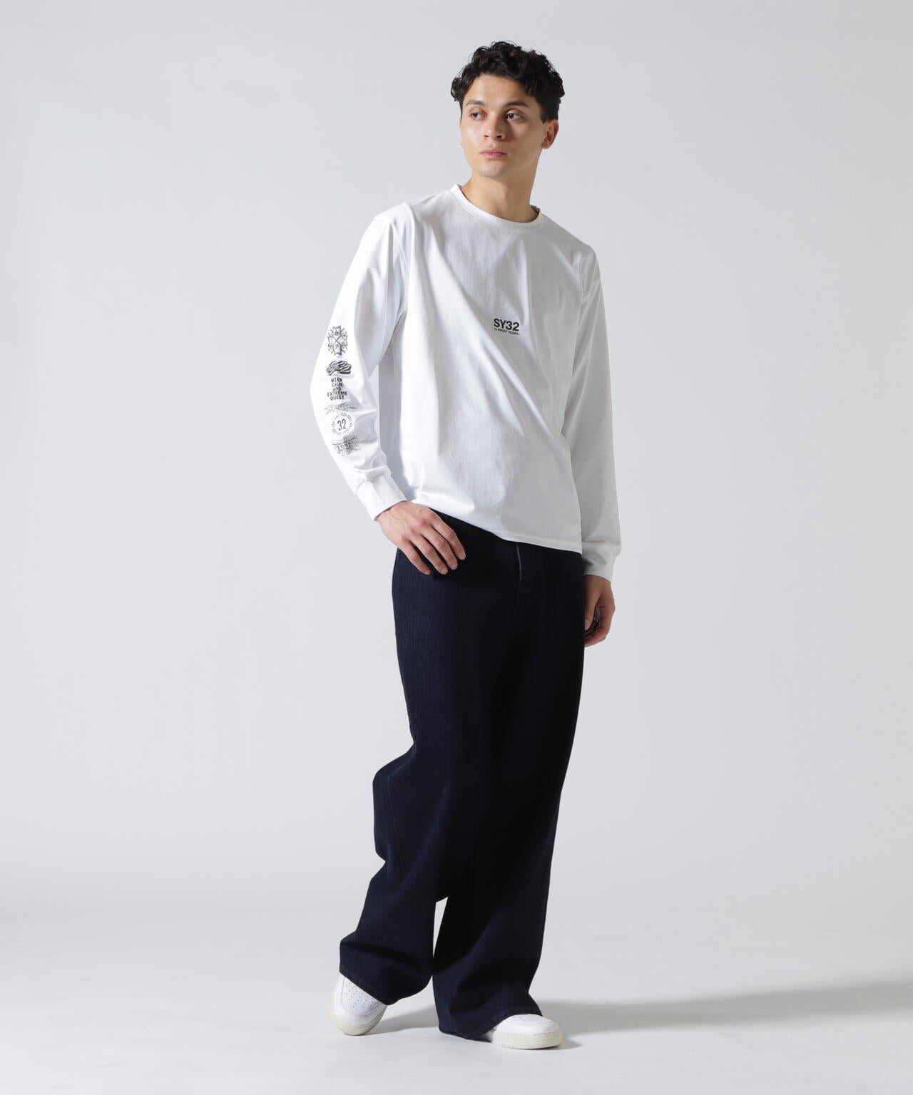 SY32 by SWEET YEARS /エスワイサーティトゥ バイ スィートイヤーズ/MULTI LOGO L/S TEE