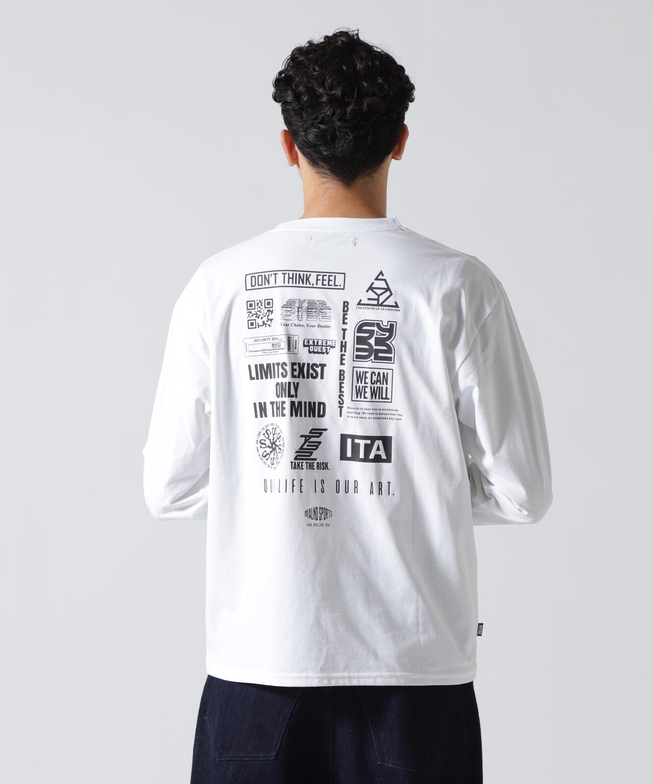 SY32 by SWEET YEARS /エスワイサーティトゥ バイ スィートイヤーズ/MULTI LOGO L/S TEE