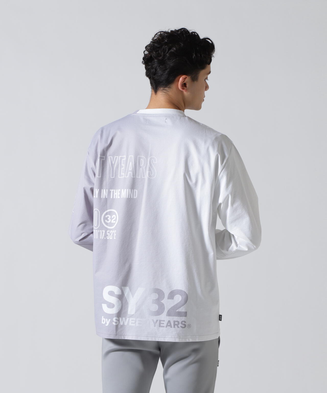 SY32 by SWEET YEARS/エスワイサーティトゥ バイ スィートイヤーズ/GRADATION LOGO L/S TEE