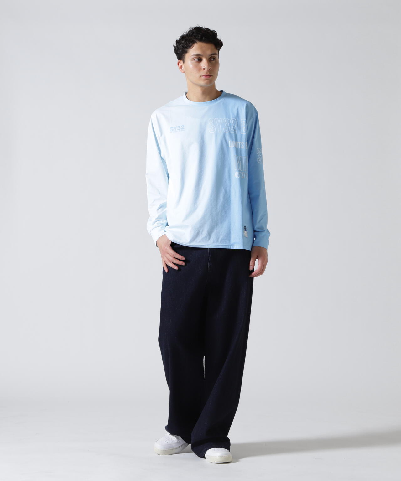SY32 by SWEET YEARS/エスワイサーティトゥ バイ スィートイヤーズ/GRADATION LOGO L/S TEE