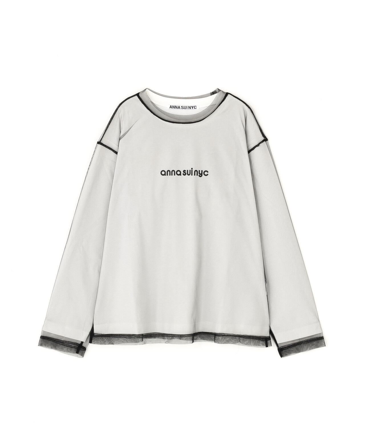 ANNA SUI NYC/アナ スイ エヌワイシー/メッシュレイヤードロングTシャツ