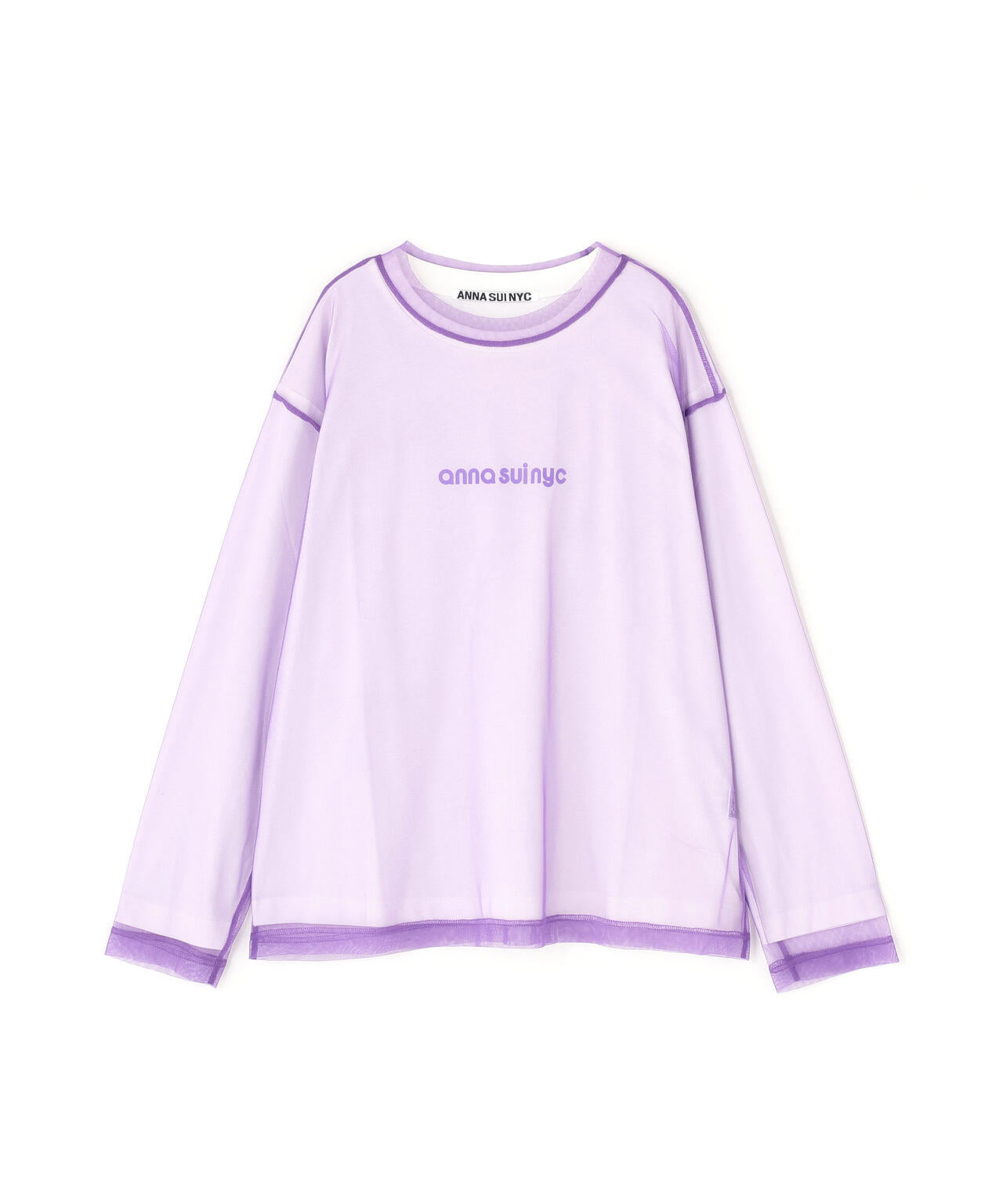 ANNA SUI NYC/アナ スイ エヌワイシー/メッシュレイヤードロングTシャツ