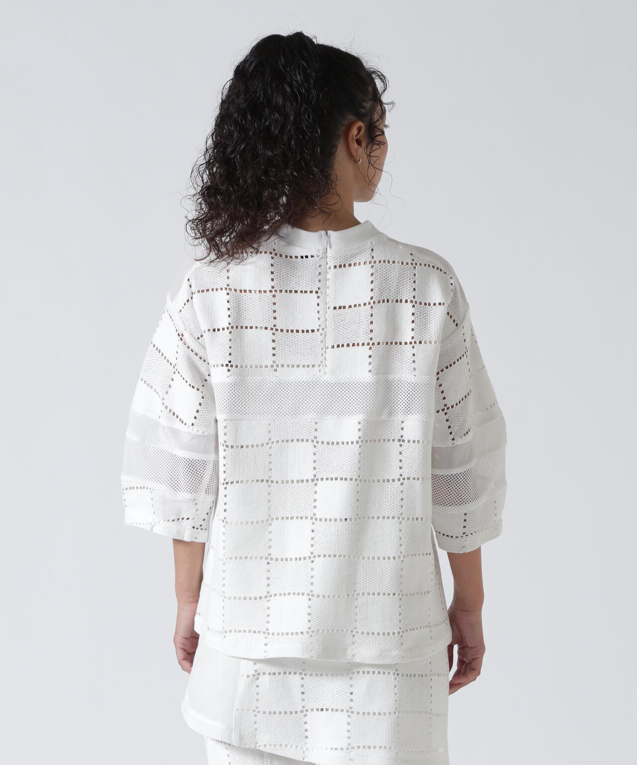 AULA AILA/アウラアイラ/SQUARE LACE PULLOVER