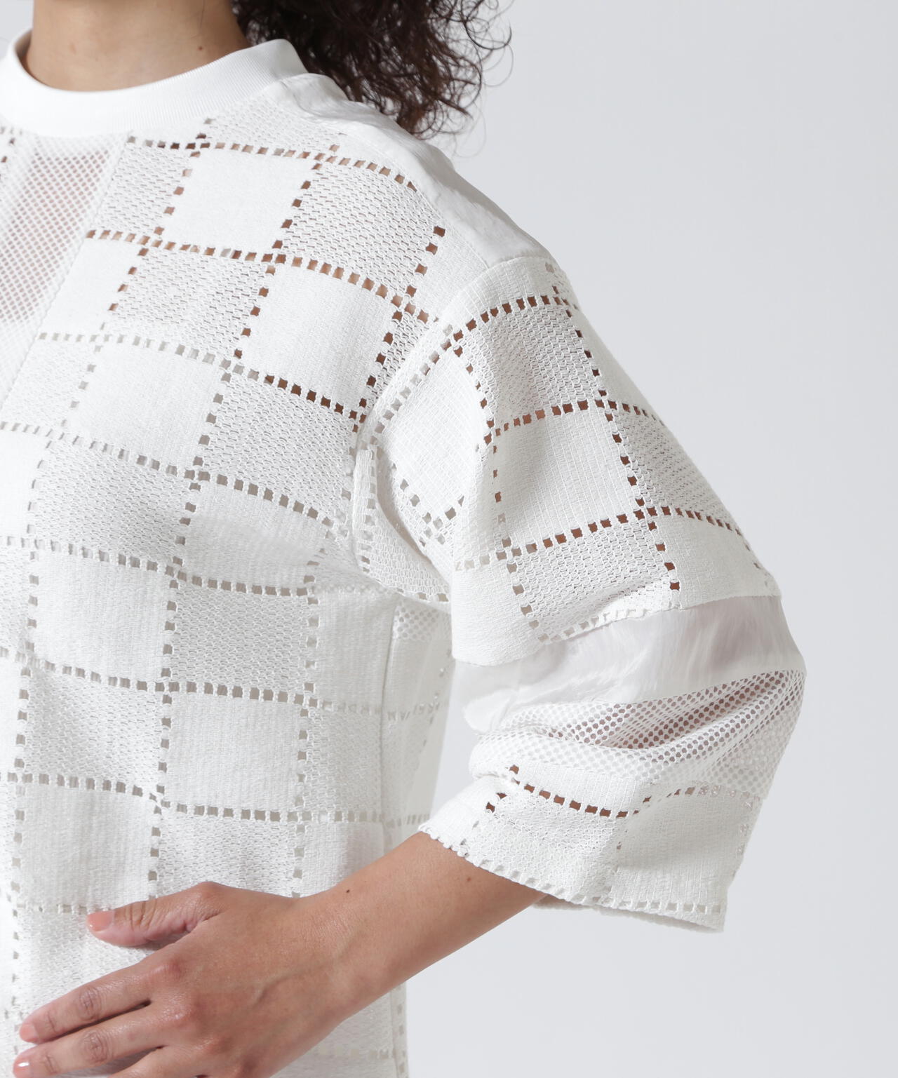 AULA AILA/アウラアイラ/SQUARE LACE PULLOVER