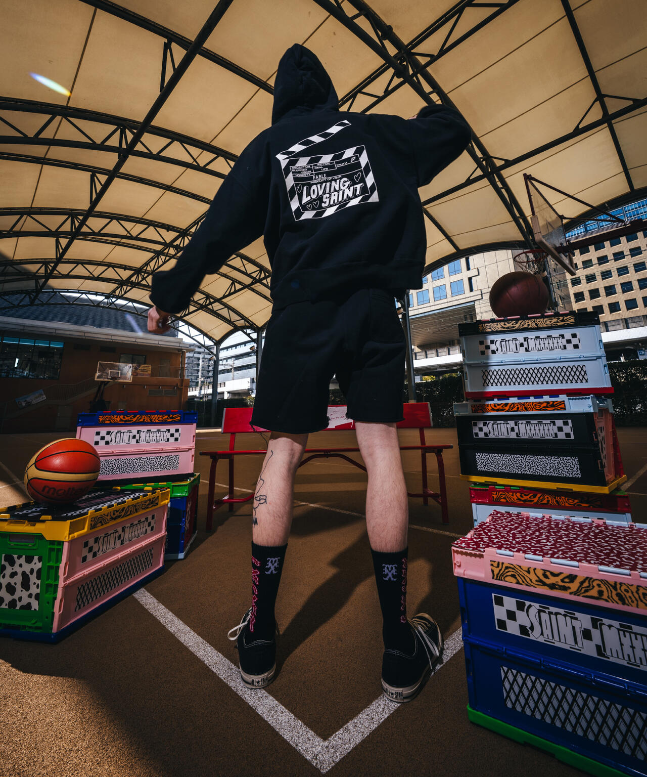 SAINT MICHAEL/セントマイケル/HOODIE/I LOVE SAINT/BLACK