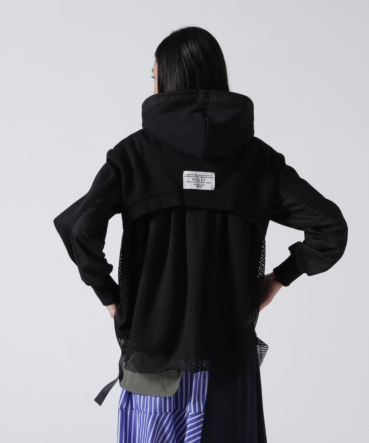 Risley/リズレー/Back mesh hoodie