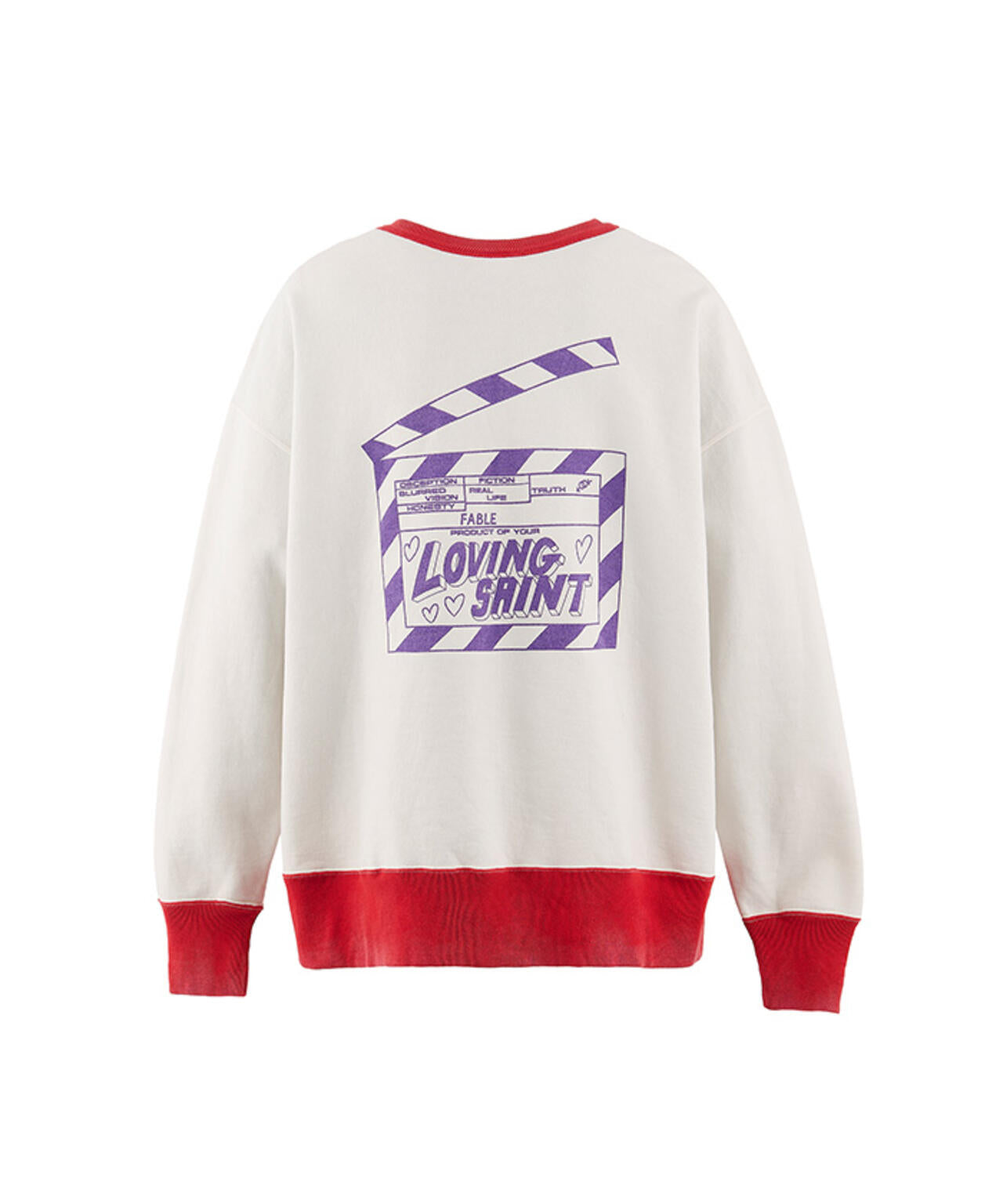 SAINT MICHAEL/セントマイケル/CRW NECK SWT/I LOVE SAINT/WHITE