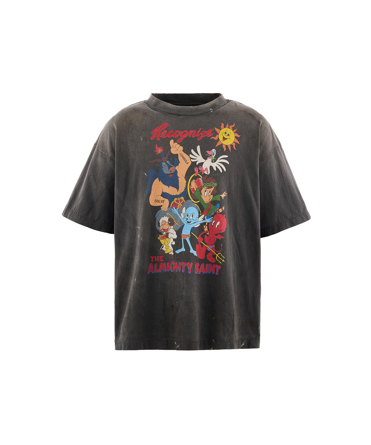 SAINT MICHAEL/セントマイケル/SS T-SHIRT/ALMITHY SAINT/BLACK