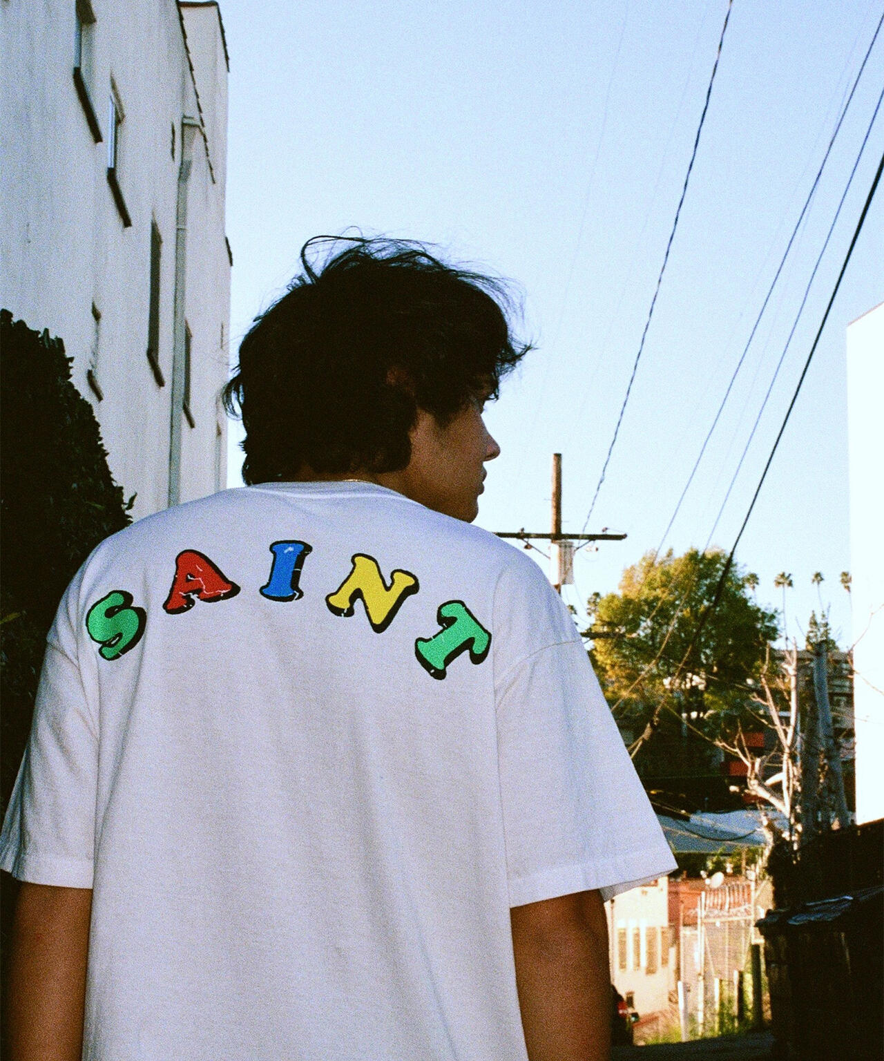 SAINT MICHAEL/セントマイケル/JR_SS T-SHIRT / DESTROY / WHITE