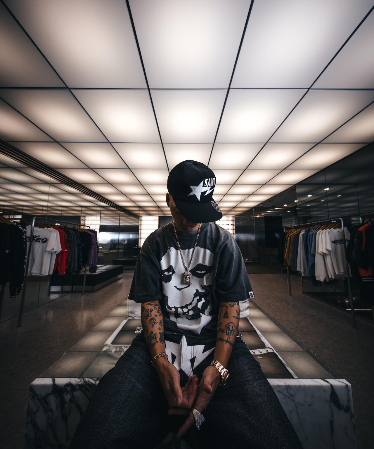 SAINT MICHAEL/セントマイケル/BAPE_SS T-SHIRT/ALWAYS LOVE