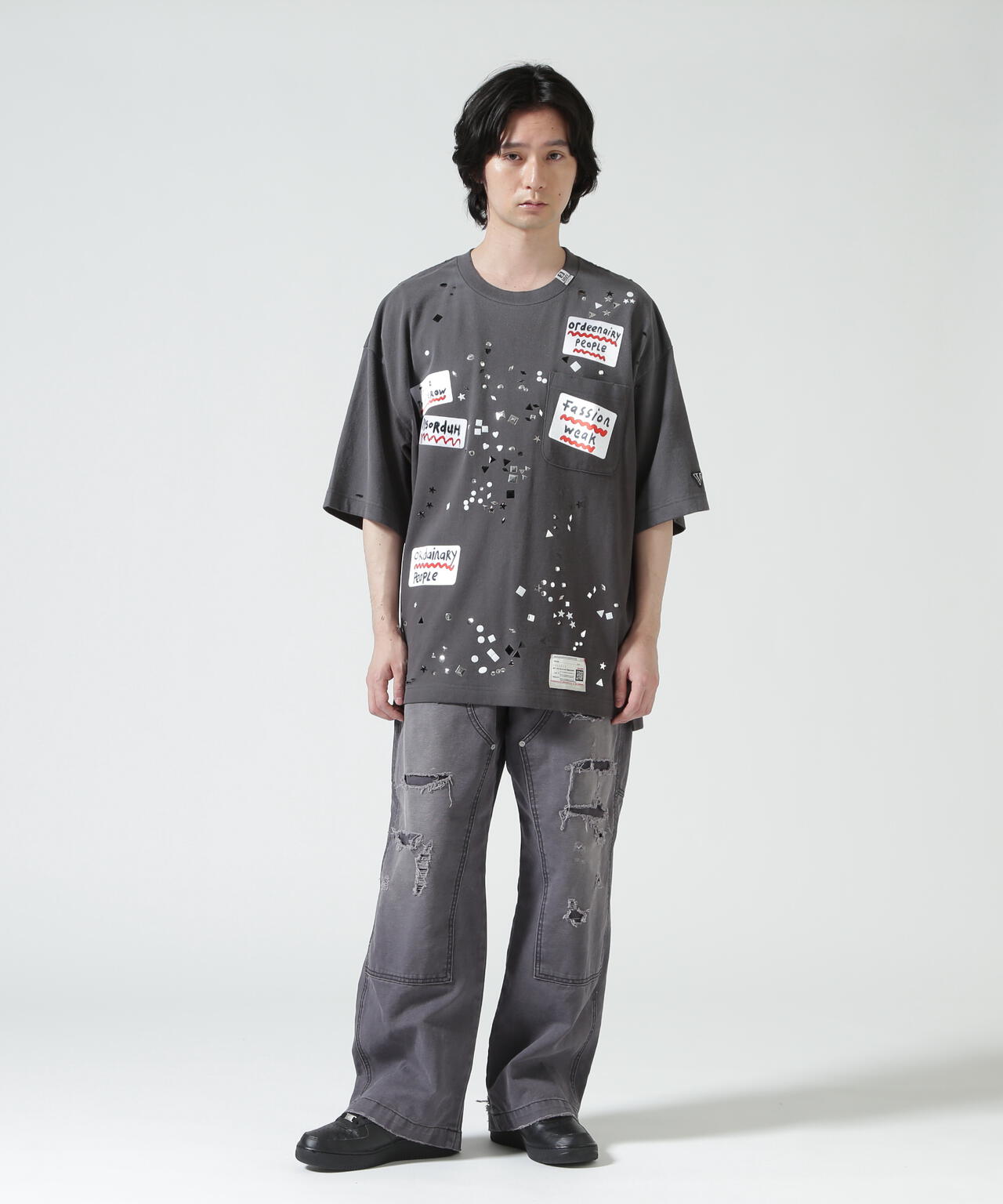 Maison MIHARAYASUHIRO/メゾン ミハラヤスヒロ/EMBELLISHED STICKER TEE